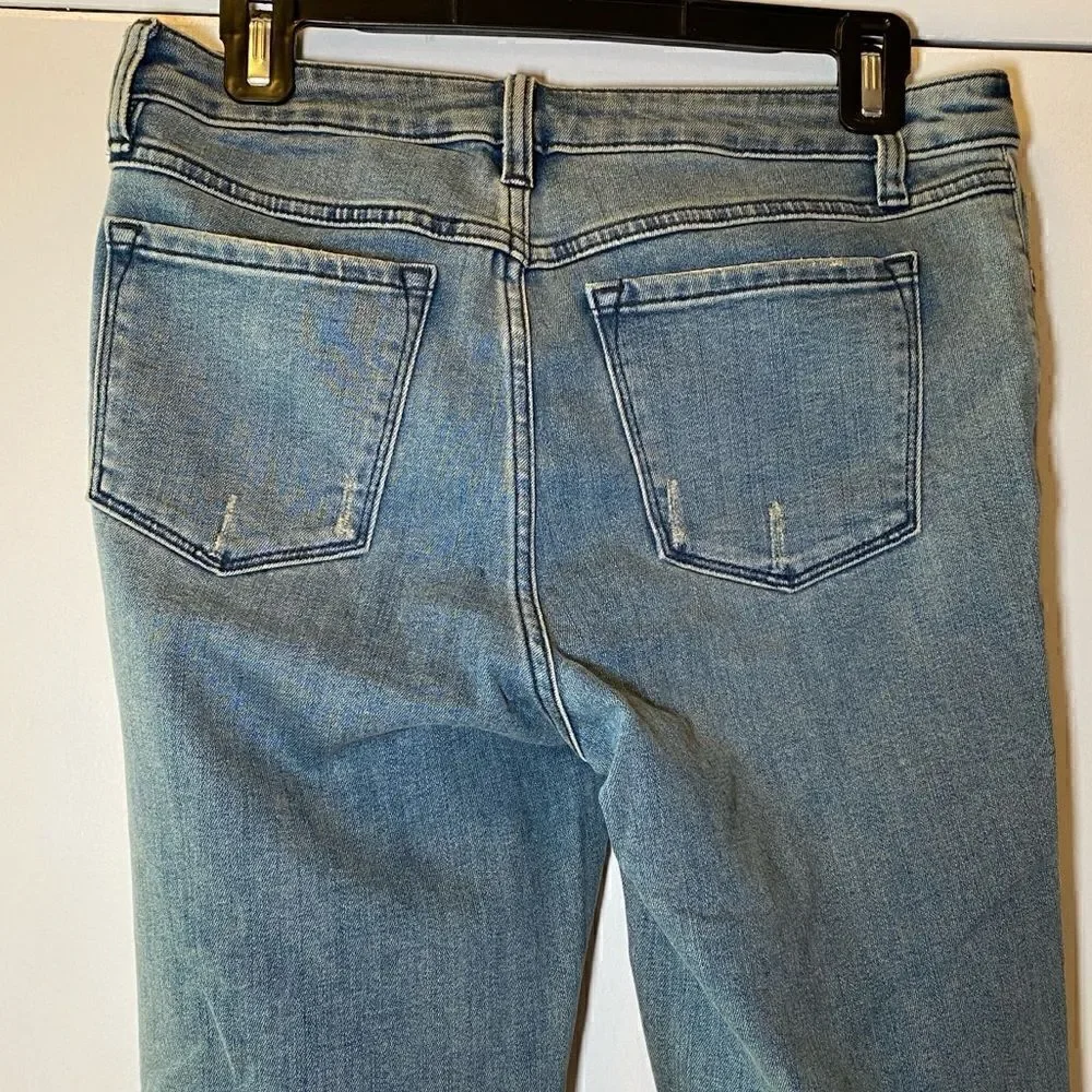 PRANA Organic Cotton Blend Distressed Denim Skinny Jeans Women’s Size 8